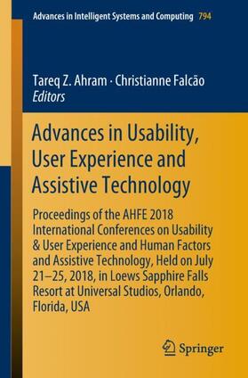 Falcão / Ahram |  Advances in Usability, User Experience and Assistive Technology | Buch |  Sack Fachmedien