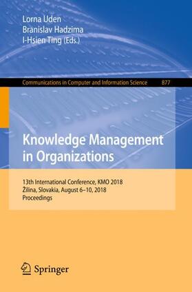 Uden / Ting / Hadzima |  Knowledge Management in Organizations | Buch |  Sack Fachmedien