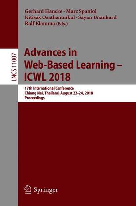 Hancke / Spaniol / Klamma |  Advances in Web-Based Learning ¿ ICWL 2018 | Buch |  Sack Fachmedien
