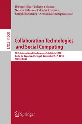 Egi / Yuizono / Baloian |  Collaboration Technologies and Social Computing | eBook | Sack Fachmedien