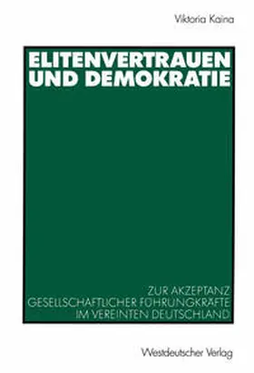 Kaina |  Elitenvertrauen und Demokratie | eBook | Sack Fachmedien