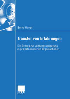 Humpl |  Transfer von Erfahrungen | eBook | Sack Fachmedien