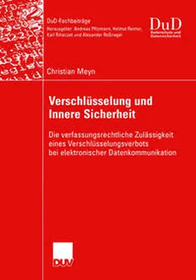 Meyn |  Verschlüsselung und Innere Sicherheit | eBook | Sack Fachmedien