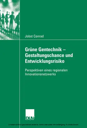 Conrad |  Grüne Gentechnik - Gestaltungschance und Entwicklungsrisiko | eBook | Sack Fachmedien