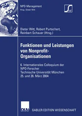 Witt / Purtschert / Schauer | Funktionen und Leistungen von Nonprofit-Organisationen | E-Book | sack.de