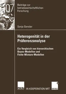 Gensler |  Heterogenität in der Präferenzanalyse | eBook | Sack Fachmedien