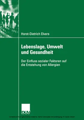 Elvers |  Lebenslage, Umwelt und Gesundheit | eBook | Sack Fachmedien