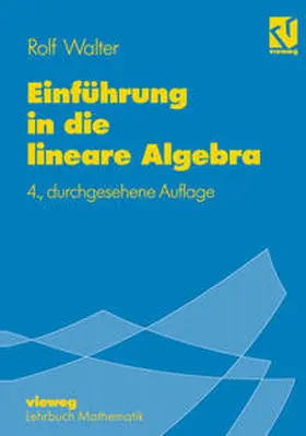 Walter |  Einführung in die lineare Algebra | eBook | Sack Fachmedien