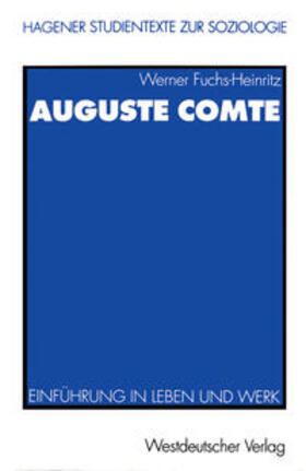 Fuchs-Heinritz |  Auguste Comte | eBook | Sack Fachmedien