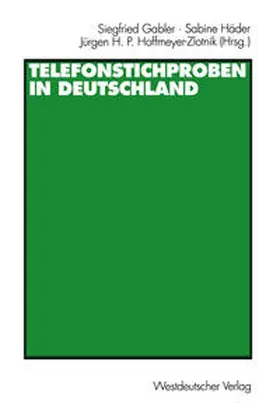 Gabler / Häder / Hoffmeyer-Zlotnik |  Telefonstichproben in Deutschland | eBook | Sack Fachmedien