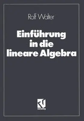 Walter |  Einführung in die lineare Algebra | eBook | Sack Fachmedien