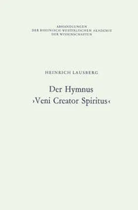 Lausberg |  Der Hymnus ›Veni Creator Spiritus‹ | eBook | Sack Fachmedien