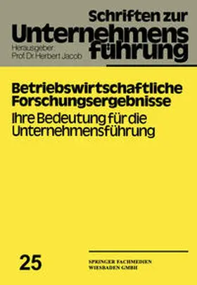 Jacob / Bierfelder / Scheer | Betriebswirtschaftliche Forschungsergebnisse | E-Book | sack.de