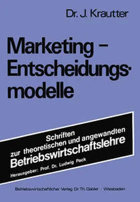 Krautter |  Marketing-Entscheidungsmodelle | eBook | Sack Fachmedien