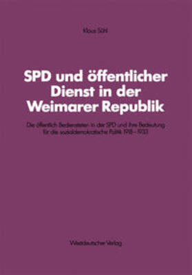 Sühl |  SPD und öffentlicher Dienst in der Weimarer Republik | eBook | Sack Fachmedien