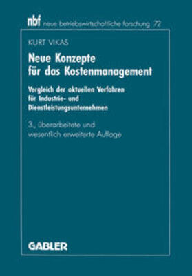 Vikas |  Neue Konzepte für das Kostenmanagement | eBook | Sack Fachmedien