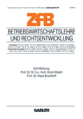 Albach / Brockhoff |  Betriebswirtschaftslehre und Rechtsentwicklung | eBook | Sack Fachmedien