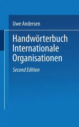 Andersen |  Handwörterbuch Internationale Organisationen | Buch |  Sack Fachmedien