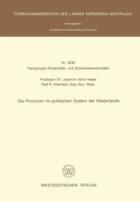 Hesse |  Die Provinzen im politischen System der Niederlande | eBook | Sack Fachmedien