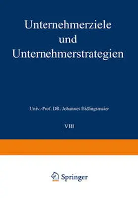 Bidlingmaier |  Unternehmerziele und Unternehmerstrategien | eBook | Sack Fachmedien