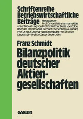 Schmidt |  Bilanzpolitik deutscher Aktiengesellschaften | eBook | Sack Fachmedien