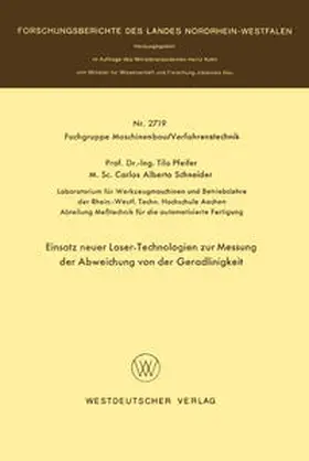 Pfeifer |  Einsatz neuer Laser-Technologien zur Messung der Abweichung von der Geradlinigkeit | eBook | Sack Fachmedien