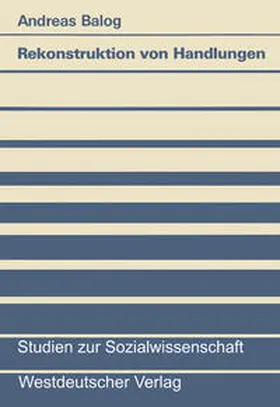 Balog |  Rekonstruktion von Handlungen | eBook | Sack Fachmedien