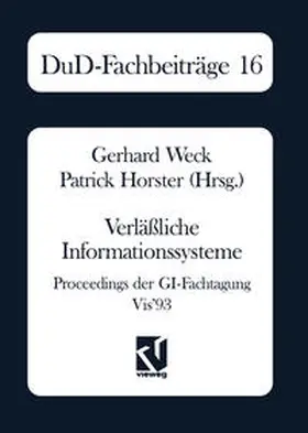 Weck / Horster |  Verläßliche Informationssysteme | eBook | Sack Fachmedien