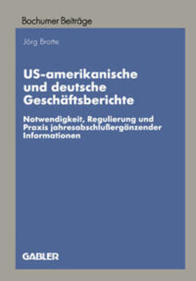 Brotte |  US-amerikanische und deutsche Geschäftsberichte | eBook | Sack Fachmedien