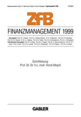 Albach |  Finanzmanagement 1999 | eBook | Sack Fachmedien