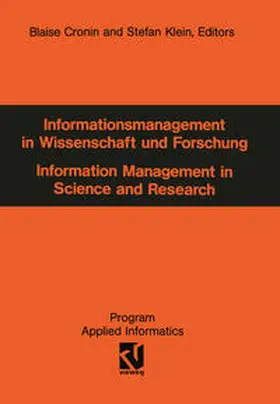 Cronin |  Informationsmanagement in Wissenschaft und Forschung | eBook | Sack Fachmedien