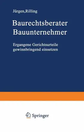 Rilling |  Baurechtsberater Bauunternehmer | Buch |  Sack Fachmedien