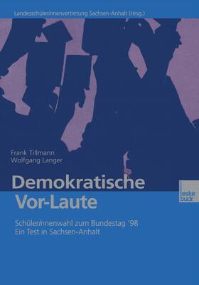Tillmann |  Demokratische Vor-Laute | Buch |  Sack Fachmedien