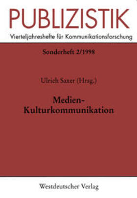 Saxer |  Medien-Kulturkommunikation | eBook | Sack Fachmedien