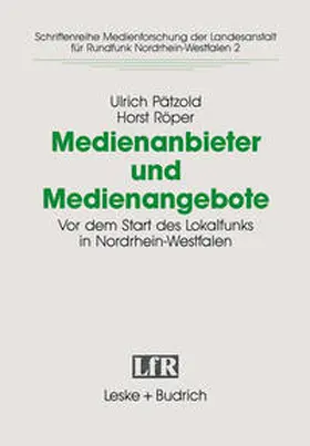 Pätzold / Röper |  Medienanbieter und Medienangebote | eBook | Sack Fachmedien