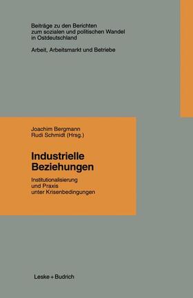 Bergmann |  Industrielle Beziehungen | Buch |  Sack Fachmedien