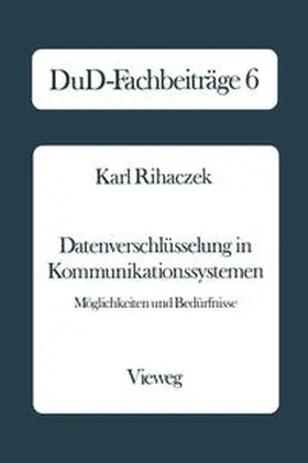  Datenverschlüsselung in Kommunikationssystemen | eBook | Sack Fachmedien