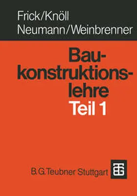 Sieren - Frick / Knöll / Neumann | Baukonstruktionslehre Teil 1 | E-Book | sack.de