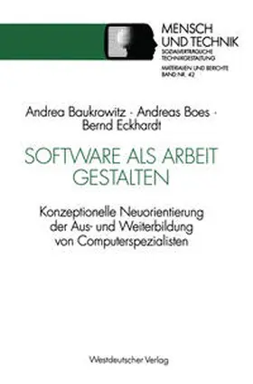 Baukrowitz / Boes / Eckhardt |  Software als Arbeit gestalten | eBook | Sack Fachmedien