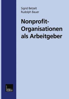  Nonprofit-Organisationen als Arbeitgeber | Buch |  Sack Fachmedien