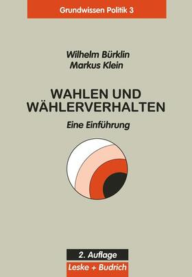 Bürklin |  Wahlen und Wählerverhalten | Buch |  Sack Fachmedien