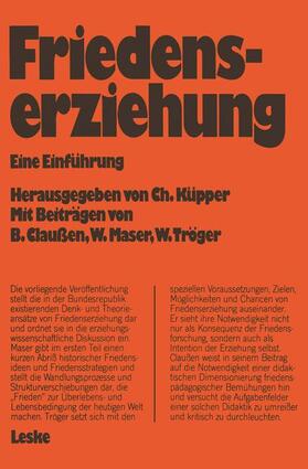 Küpper |  Friedenserziehung | Buch |  Sack Fachmedien