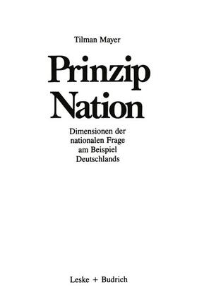 Mayer | Prinzip Nation | Buch | 978-3-322-95588-3 | sack.de