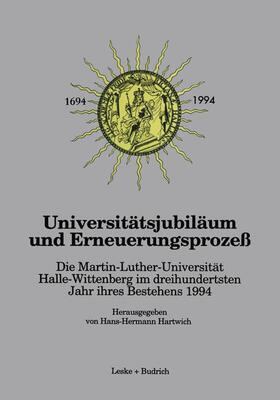 Hartwich |  Universitätsjubiläum und Erneuerungsprozeß | Buch |  Sack Fachmedien