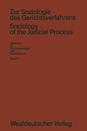 Rehbinder |  Zur Soziologie des Gerichtsverfahrens (Sociology of the Judicial Process) | eBook | Sack Fachmedien