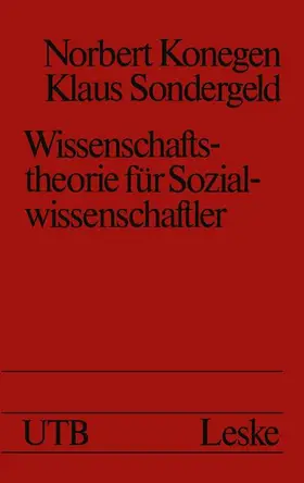 Konegen |  Wissenschaftstheorie für Sozialwissenschaftler | Buch |  Sack Fachmedien