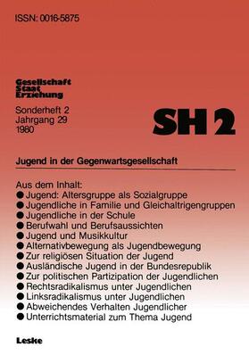 Schäfers |  Jugend in der Gegenwartsgesellschaft | Buch |  Sack Fachmedien