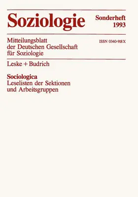 Schäfers |  Sociologica | Buch |  Sack Fachmedien