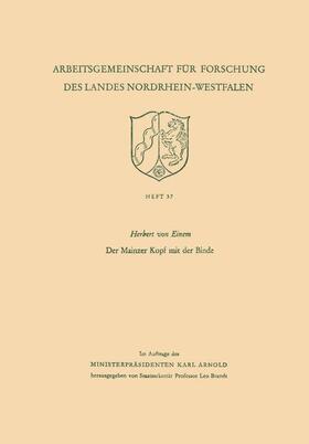 Einem |  Der Mainzer Kopf mit der Binde | Buch |  Sack Fachmedien