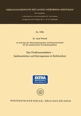 Wendt |  Der Finefrausandstein ¿ Sedimentation und Epirogenese im Ruhrkarbon | Buch |  Sack Fachmedien